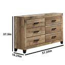 The appearance of Logan MDF Solid Wood Dresser in Weathered Brown Pine designed by Best Quality Furniture in the country / farmhouse interior design. This weathered brown pine piece of furniture was selected by 1StopBedrooms from Logan Collection to add a touch of cosiness and style into your home. Sku: B850-DR. Material: MDF.