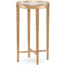 Logan Round Drink Table In Gold