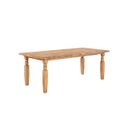 The appearance of Logan's Edge Leg Dining Table with Live Edge In Natural designed by ECI in the rustic / southwestern interior design. This natural piece of furniture was selected by 1StopBedrooms from Logan's Edge Collection to add a touch of cosiness and style into your home. Sku: 1457-55-LT. Table Top Shape: Rectangular. Size: 78" x 38". Material: Hardwood.