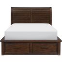 The appearance of Logandale Queen Platform Bed with Footboard Storage In Brown designed by Homelegance in the rustic / southwestern interior design. This brown piece of furniture  was selected by 1StopBedrooms from Logandale Collection to add a touch of cosiness and style into your home. Sku: 1559-1;1559-2;1559-3DW;1559-3DW. Bed Type: Platform Bed. Material: Wood. Bed Size: Queen.