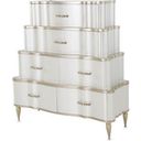 The appearance of London Place 6-Drawer Tiered Chest In Creamy Pearl designed by Michael Amini in the transitional interior design. This creamy pearl piece of furniture was selected by 1StopBedrooms from London Collection to add a touch of cosiness and style into your home. Sku: N9004070TSA-112;N9004070BSA-112. Material: Polyester.