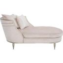 The appearance of London Place Chaise In Parchment designed by Michael Amini in the transitional interior design. This champagne piece of furniture was selected by 1StopBedrooms from London Collection to add a touch of cosiness and style into your home. Sku: NC9004842-PARCH-124. Material: Polyester.