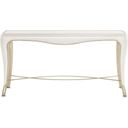 The appearance of London Place Console Table In Creamy Pearl designed by Michael Amini in the transitional interior design. This creamy pearl piece of furniture  was selected by 1StopBedrooms from London Collection to add a touch of cosiness and style into your home. Sku: N9004223-112. Material: Polyester.