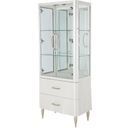 The appearance of London Place Display Cabinet In Creamy Pearl designed by Michael Amini in the transitional interior design. This creamy pearl piece of furniture was selected by 1StopBedrooms from London Collection to add a touch of cosiness and style into your home. Sku: N9004209T-112;N9004209B-112. Material: Glass.