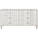 The appearance of London Place Dresser In Creamy Pearl designed by Michael Amini in the glam interior design. This creamy pearl piece of furniture was selected by 1StopBedrooms from London Collection to add a touch of cosiness and style into your home. Sku: N9004050SA-112. Material: Marble.