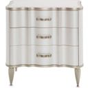 The appearance of London Place In Nightstand In Creamy Pearl designed by Michael Amini in the transitional interior design. This creamy pearl piece of furniture was selected by 1StopBedrooms from London Collection to add a touch of cosiness and style into your home. Sku: N9004040-112. Material: Marble.