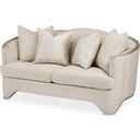 The appearance of London Place Loveseat In Light Champagne designed by Michael Amini in the transitional interior design. This champagne piece of furniture was selected by 1StopBedrooms from London Collection to add a touch of cosiness and style into your home. Sku: NC9004825-CHPGN-124. Material: Polyester.