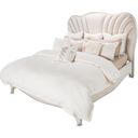The appearance of London Place Queen Velvet Panel Bed In Creamy Pearl designed by Michael Amini in the transitional interior design. This creamy pearl piece of furniture was selected by 1StopBedrooms from London Collection to add a touch of cosiness and style into your home. Sku: N9004012-112;N9004132-112;9000238-00. Bed Type: Panel Bed. Material: Polyester. Bed Size: Queen.