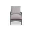 The appearance of Lone View Bay Outdoor Lounge Chair with Cushion In Gray designed by Signature Design by Ashley in the transitional interior design. This gray piece of furniture was selected by 1StopBedrooms from Lone View Bay Collection to add a touch of cosiness and style into your home. Sku: P803-820. Material: HDPE.
