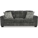 The appearance of Lonoke Sofa In Gunmetal designed by Signature Design by Ashley in the modern / contemporary interior design. This gunmetal piece of furniture was selected by 1StopBedrooms from Lonoke Collection to add a touch of cosiness and style into your home. Sku: 5050438. Material: Polyester.