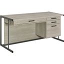 The appearance of Loomis 4-drawer Rectangular Office Desk Whitewashed Grey and Gunmetal designed by Coaster in the modern / contemporary interior design. This white and grey piece of furniture was selected by 1StopBedrooms from Loomis Collection to add a touch of cosiness and style into your home. Sku: 805881. Material: Wood.