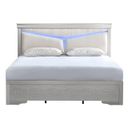 Lorana Queen Bed In Silver Champagne
