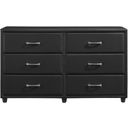 The appearance of Lorenzi Black Dresser designed by Homelegance in the modern / contemporary interior design. This black piece of furniture was selected by 1StopBedrooms from Lorenzi Collection to add a touch of cosiness and style into your home. Sku: 2220-5. Material: Vinyl.
