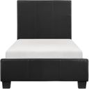 The appearance of Lorenzi Black Twin Upholstered Platform Bed designed by Homelegance in the modern / contemporary interior design. This black piece of furniture was selected by 1StopBedrooms from Lorenzi Collection to add a touch of cosiness and style into your home. Sku: 2220T-1;2220T-3. Bed Type: Platform Bed. Bed Size: Twin. Material: Vinyl.