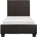 The appearance of Lorenzi Dark Brown Twin Upholstered Platform Bed designed by Homelegance in the modern / contemporary interior design. This brown piece of furniture was selected by 1StopBedrooms from Lorenzi Collection to add a touch of cosiness and style into your home. Sku: 2220TDBR-1;2220TDBR-3. Bed Type: Platform Bed. Material: Fabric. Bed Size: Twin.