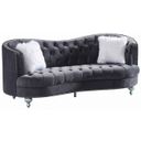 The appearance of Lori Grey Velvet Tuxedo Arm Sofa designed by Premier Home in the modern / contemporary interior design. This grey piece of furniture  was selected by 1StopBedrooms from Lori Collection to add a touch of cosiness and style into your home. Sku: FS372-GR-SO. Material: Velvet.