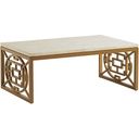 The appearance of Los Altos Valley View Rectangular Cocktail Table In Light Brown designed by Tommy Bahama in the transitional interior design. This light brown piece of furniture was selected by 1StopBedrooms from Los Altos Valley View Collection to add a touch of cosiness and style into your home. Sku: 3930-943C. Material: Wood.