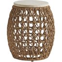 The appearance of Los Altos Valley View Round Accent Table In Light Brown designed by Tommy Bahama in the transitional interior design. This light brown piece of furniture was selected by 1StopBedrooms from Los Altos Valley View Collection to add a touch of cosiness and style into your home. Sku: 3930-954C. Material: Wood.