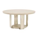 The appearance of Lotus Bay 60 Inch Round Dining Table In Sand designed by Michael Amini in the modern / contemporary interior design. This sand piece of furniture  was selected by 1StopBedrooms from Lotus Bay Collection to add a touch of cosiness and style into your home. Sku: 9030101T-138;9030101B-138. Table Top Shape: Round. Size: 60". Material: Solid Wood.