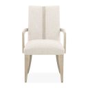 The appearance of Lotus Bay Dining Arm Chair In Sand designed by Michael Amini in the transitional interior design. This sand piece of furniture  was selected by 1StopBedrooms from Lotus Bay Collection to add a touch of cosiness and style into your home. Sku: 9030004A-138. Material: Solid Wood.