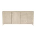 The appearance of Lotus Bay Sideboard In Sand designed by Michael Amini in the modern / contemporary interior design. This sand piece of furniture  was selected by 1StopBedrooms from Lotus Bay Collection to add a touch of cosiness and style into your home. Sku: 9030007-138. Material: Solid Wood.