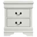 The appearance of Louis Philippe 2-Drawer Nightstand Bedside Table In White designed by Coaster in the traditional interior design. This white piece of furniture  was selected by 1StopBedrooms from Louis Philippe Collection to add a touch of cosiness and style into your home. Sku: 202442. Material: MDF.
