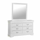 Louis Philippe Mirror In White