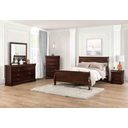 Louis Philippe Queen Bed In Dark Cherry