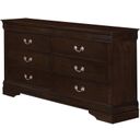 The appearance of Louis Philippe 6-drawer Dresser Cappuccino designed by Coaster in the traditional interior design. This cappuccino piece of furniture was selected by 1StopBedrooms from Louis Philippe Collection to add a touch of cosiness and style into your home. Sku: 202413. Material: Wood.