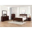 Louis Philippe Twin Bed In Dark Cherry