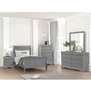 Louis Philippe Twin Bed In Gray