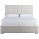 The appearance of Love Joy Bliss Alabaster Uptown Bed Queen 50 designed by Universal in the transitional interior design. This alabaster piece of furniture was selected by 1StopBedrooms from Love Joy Bliss Collection to add a touch of cosiness and style into your home. Sku: 956A310;956A31FR. Bed Type: Panel Bed. Bed Size: Queen. Material: Alabaster.
