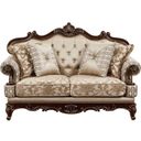 The appearance of Balthasar Loveseat In Cherry designed by Homelegance in the traditional interior design. This cherry piece of furniture  was selected by 1StopBedrooms from Balthasar Collection to add a touch of cosiness and style into your home. Sku: 8570-2. Material: Chenille.