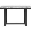 The appearance of Lucca Marble Sofa Table In Gray designed by Steve Silver in the transitional interior design. This gray piece of furniture was selected by 1StopBedrooms from Lucca Collection to add a touch of cosiness and style into your home. Sku: LC350S. Material: MDF.