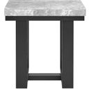 The appearance of Lucca Marble End Table In Gray designed by Steve Silver in the transitional interior design. This gray piece of furniture was selected by 1StopBedrooms from Lucca Collection to add a touch of cosiness and style into your home. Sku: LC350E. Material: MDF.