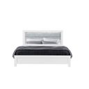 Luccia Queen Bed with LED In White