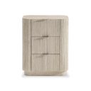 Lucerne 3 Drawer 24" Nightstand In Beige and Tan