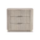 Lucerne 3 Drawer 34" Nightstand In Beige and Tan