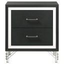Lucia 2-Drawer Nightstand Bedside Table In Black