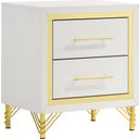 Lucia 2-drawer Nightstand Bedside Table White