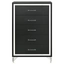 Lucia 5-Drawer Bedroom Chest of Drawers In Black
