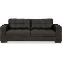 The appearance of Luigi Sofa In Thunder designed by Signature Design by Ashley in the modern / contemporary interior design. This thunder piece of furniture was selected by 1StopBedrooms from Luigi Collection to add a touch of cosiness and style into your home. Sku: 5650638. Material: Faux Leather.