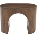 The appearance of Luna Architectural Pedestal Curved End Table In Dark Brown designed by Jofran in the transitional interior design. This dark brown piece of furniture was selected by 1StopBedrooms from Luna Collection to add a touch of cosiness and style into your home. Sku: 2540-3. Material: Mango.
