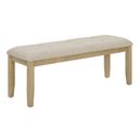 Lupe Upholstered Dining Bench in Rustic Beige