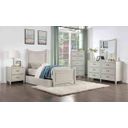 Lycorida Twin Bed with Trundle In Light Gray