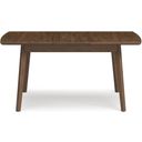 The appearance of Lyncott Brown Rectangular Butterfly Ext Table designed by Signature Design by Ashley in the transitional interior design. This brown piece of furniture was selected by 1StopBedrooms from Lyncott Collection to add a touch of cosiness and style into your home. Sku: D615-35. Material: Wood. Table Top Shape: Rectangular. Size: 64" x 36".