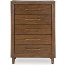 The appearance of Lyncott Chest of Drawers In Brown designed by Signature Design by Ashley in the transitional interior design. This brown piece of furniture was selected by 1StopBedrooms from Lyncott Collection to add a touch of cosiness and style into your home. Sku: B615-46. Material: Wood.