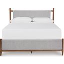 The appearance of Lyncott Queen Upholstered Panel Bed In Brown designed by Signature Design by Ashley in the transitional interior design. This brown piece of furniture was selected by 1StopBedrooms from Lyncott Collection to add a touch of cosiness and style into your home. Sku: B615-81;B615-97. Material: Fabric. Bed Size: Queen. Bed Type: Upholstered Bed.