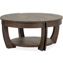 The appearance of Lyndale Lift Top Storage Cocktail Table with Casters In Nutmeg designed by Magnussen in the transitional interior design. This nutmeg piece of furniture  was selected by 1StopBedrooms from Lyndale Collection to add a touch of cosiness and style into your home. Sku: T5391-50. Material: Pine.