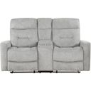 The appearance of Lyndon Double Reclining Loveseat with Center Console In Gray designed by Homelegance in the modern / contemporary interior design. This gray piece of furniture was selected by 1StopBedrooms from Lyndon Collection to add a touch of cosiness and style into your home. Sku: 9610GY-2. Material: Chenille.